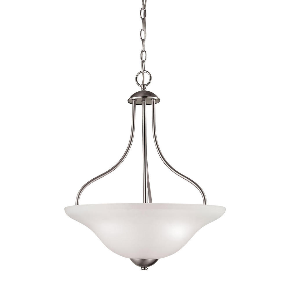 Thomas - Conway 18&#39;&#39; Wide 3-Light Pendant - Brushed Nickel