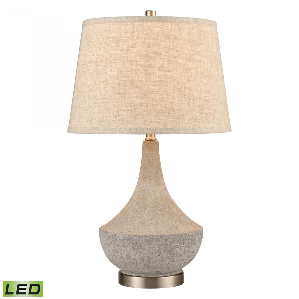 Wendover 25&#39;&#39; High 1-Light Table Lamp - Polished Concrete - Includes LED Bulb