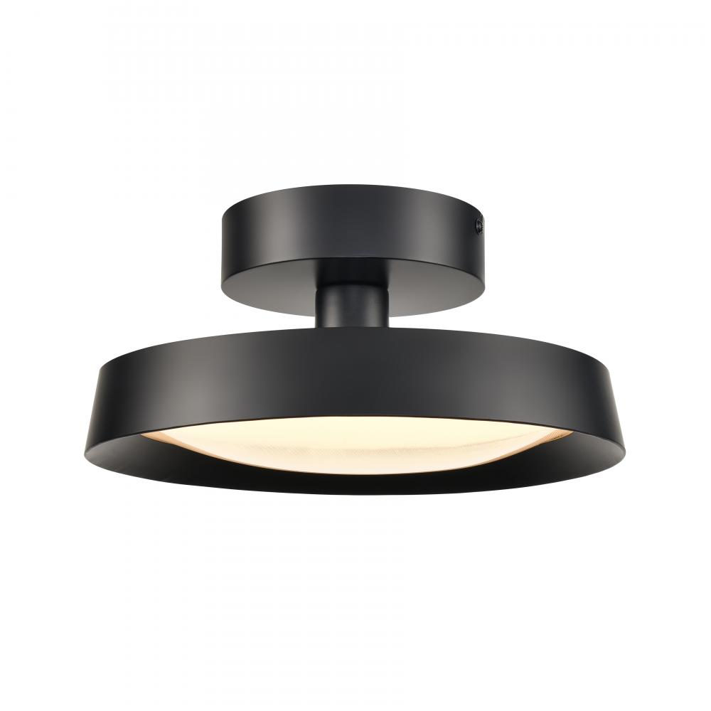 Nancy 11.75&#39;&#39; Wide LED Semi Flush Mount - Matte Black