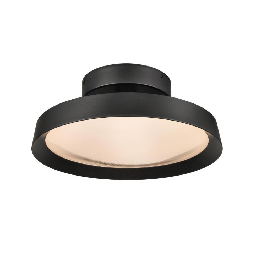 Nancy 13.75&#39;&#39; Wide LED Semi Flush Mount - Matte Black