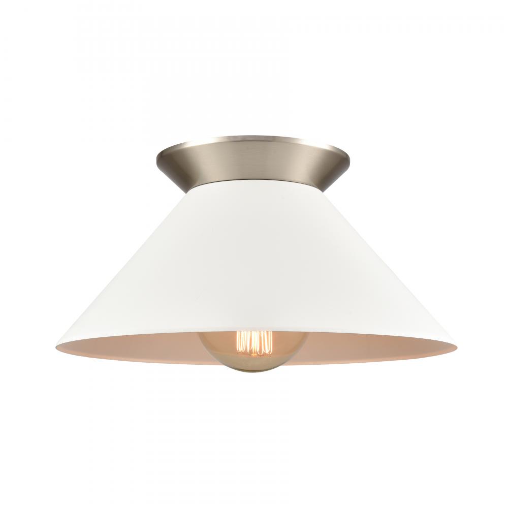 Cavendish 16&#39;&#39; Wide 1-Light Semi Flush Mount - Brushed Nickel