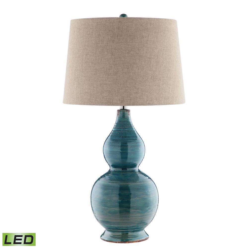 Lara 31.75&#39;&#39; High 1-Light Table Lamp - Blue - Includes LED Bulb