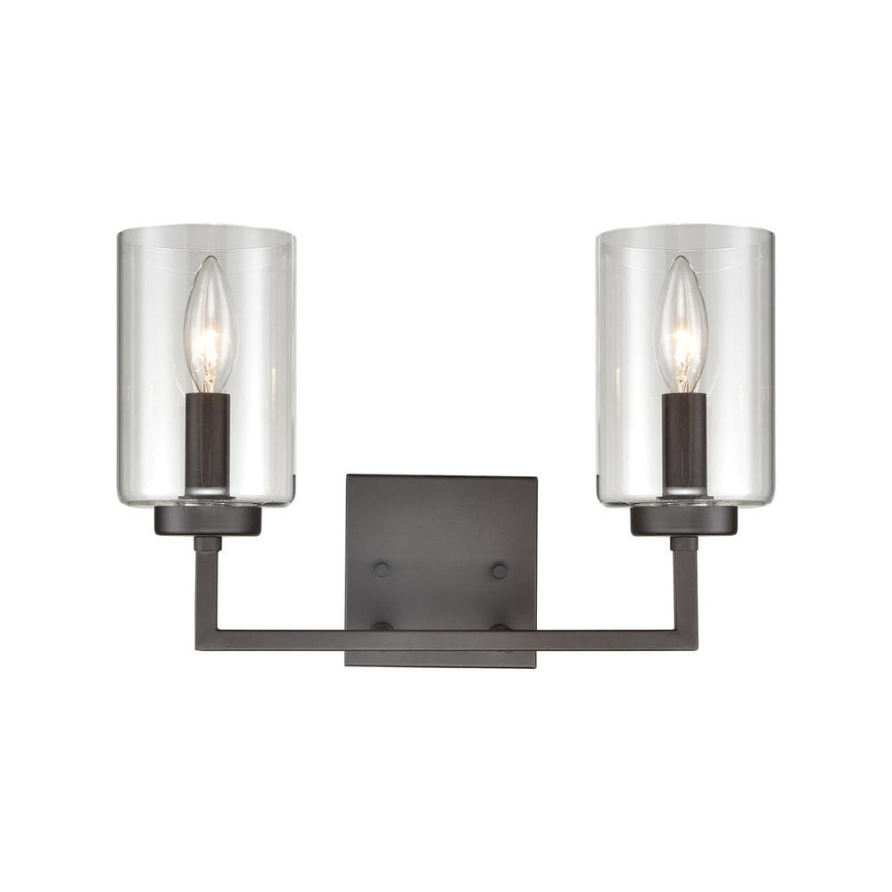 Thomas - West End 14.5&#39;&#39; Wide 2-Light Vanity Light - Oil Rubbed Bronze