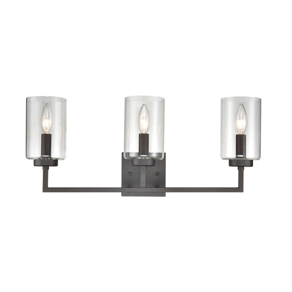 Thomas - West End 23&#39;&#39; Wide 3-Light Vanity Light - Oil Rubbed Bronze