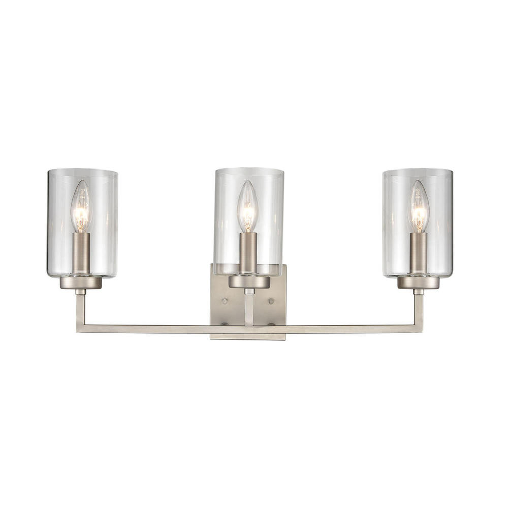 Thomas - West End 23&#39;&#39; Wide 3-Light Vanity Light - Brushed Nickel