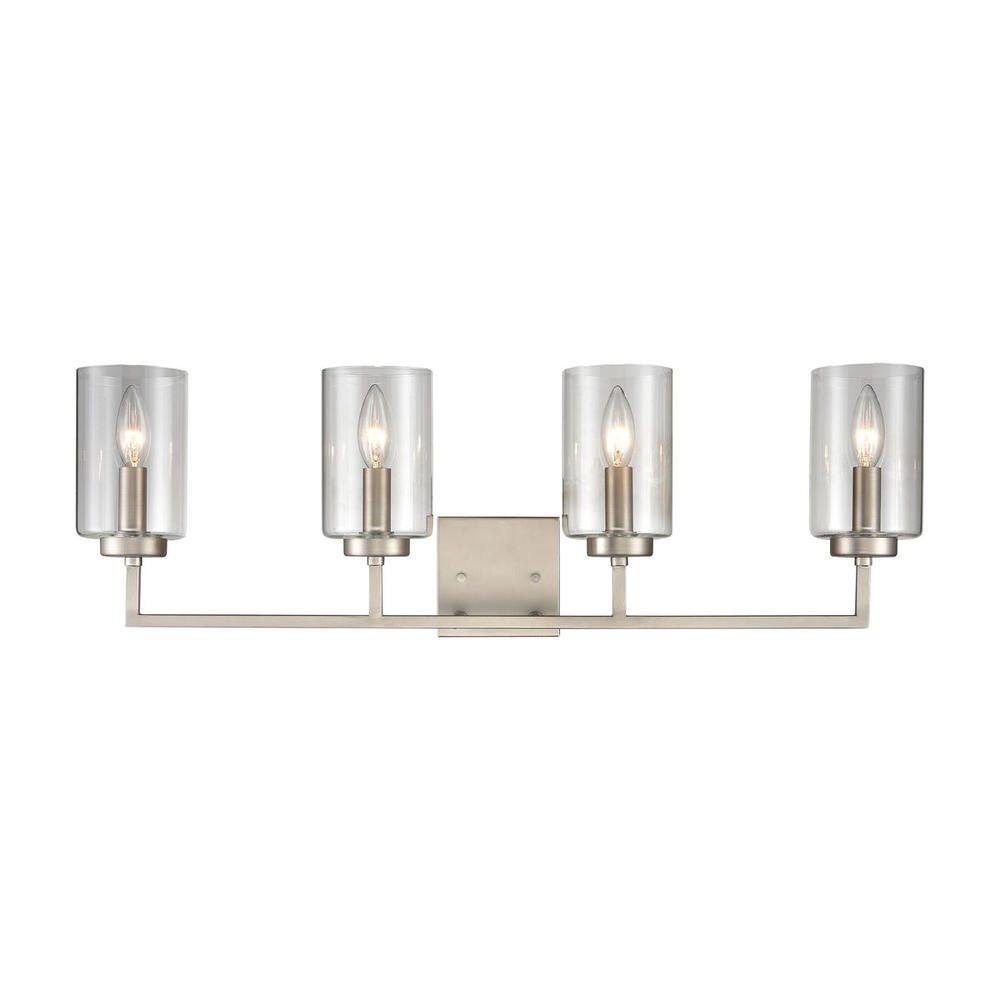 Thomas - West End 29.75&#39;&#39; Wide 4-Light Vanity Light - Brushed Nickel