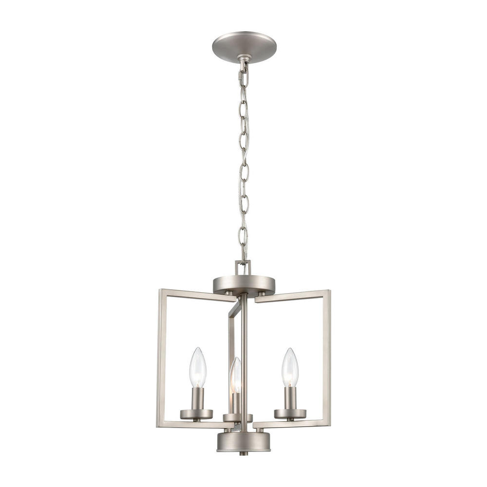 Thomas - West End 14.5&#39;&#39; Wide 3-Light Semi Flush Mount - Brushed Nickel