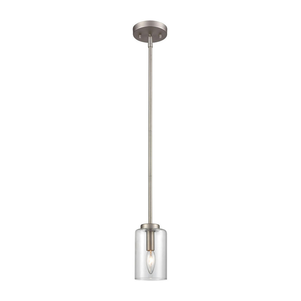 Thomas - West End 4.75&#39;&#39; Wide 1-Light Mini Pendant - Brushed Nickel