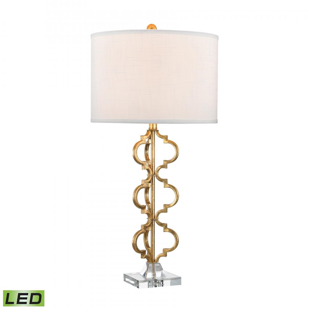 Castile 32&#39;&#39; High 1-Light Table Lamp - Gold Leaf - Includes LED Bulb