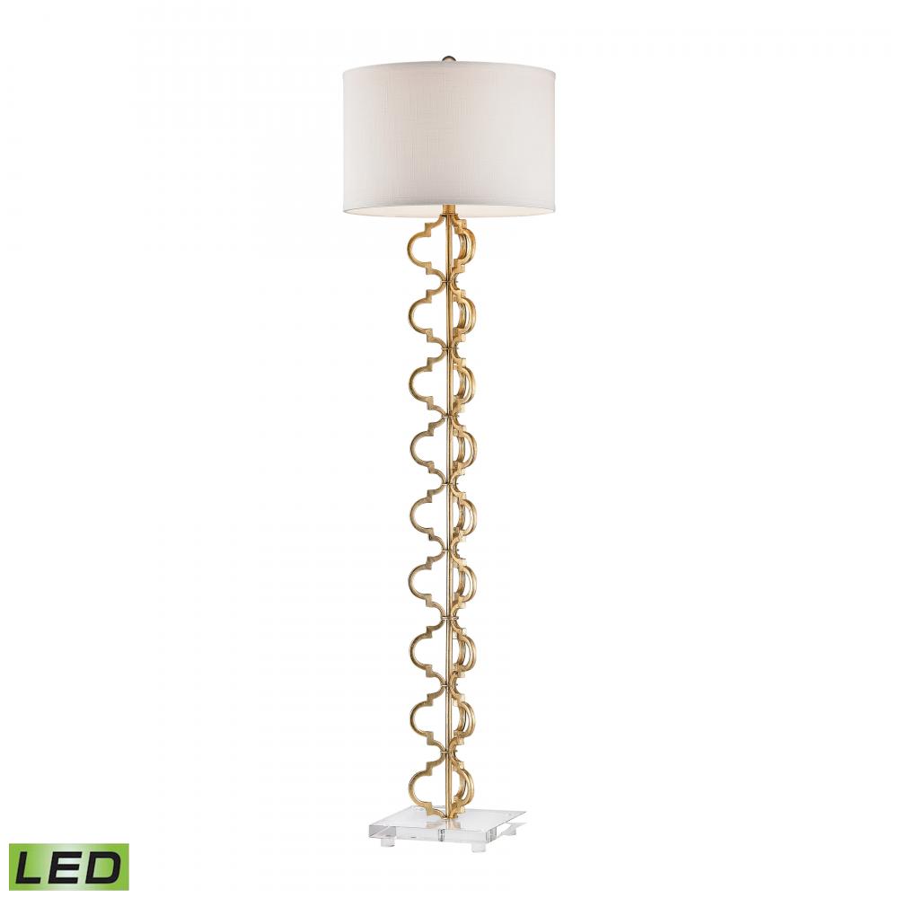 Castile 62&#39;&#39; High 1-Light Floor Lamp - Gold Leaf - Includes LED Bulb