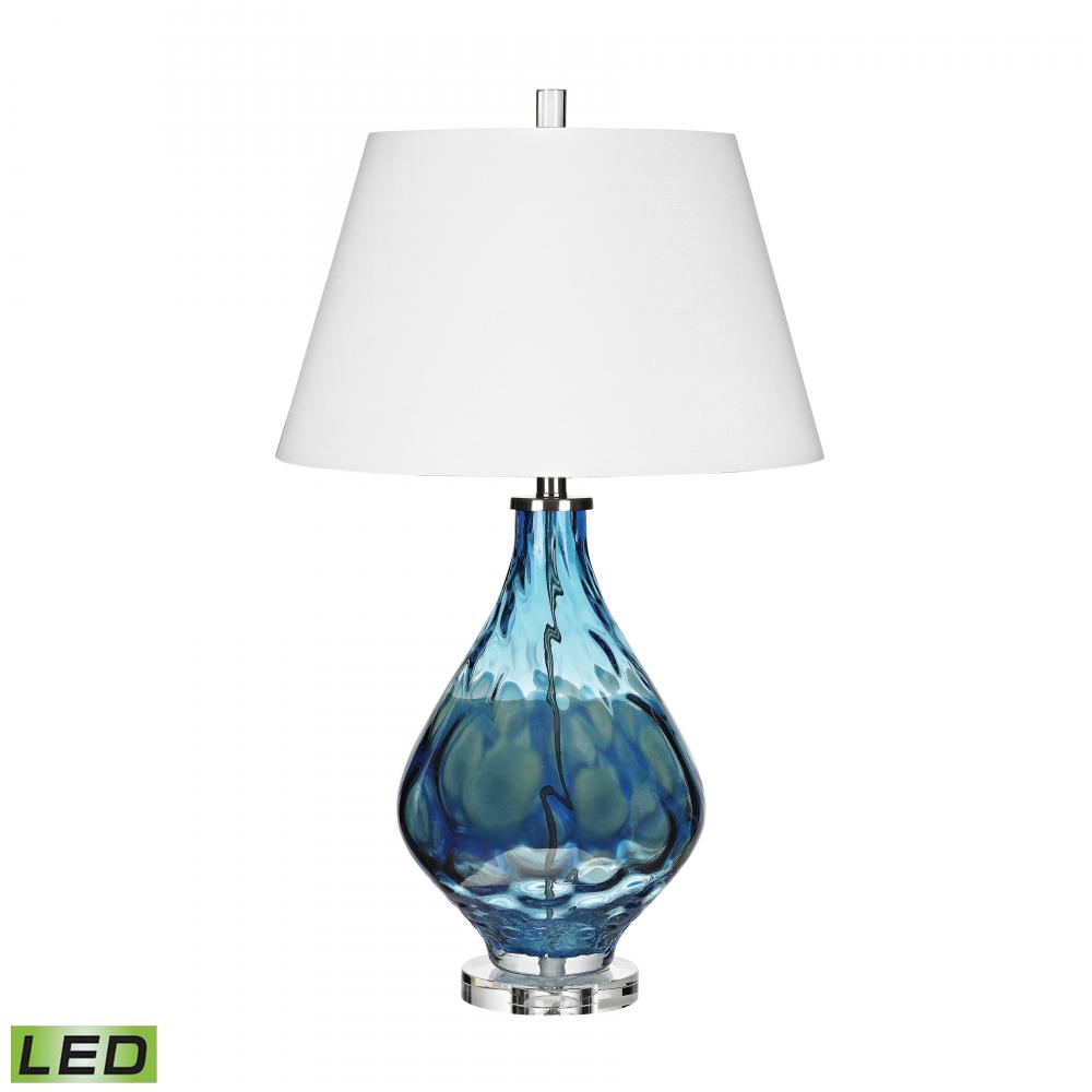 Gush 29&#39;&#39; High 1-Light Table Lamp - Blue - Includes LED Bulb