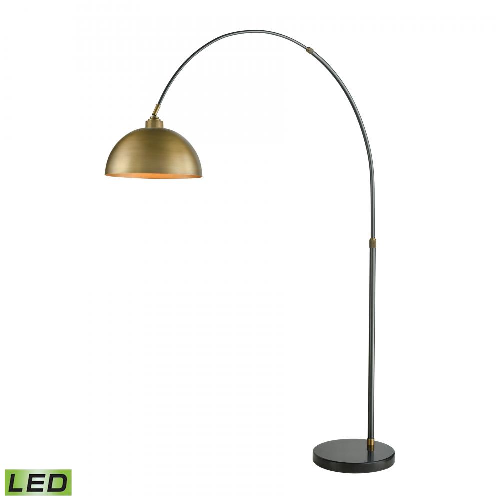 Magnus 76&#39;&#39; High 1-Light Floor Lamp - Aged Brass - Includes LED Bulb