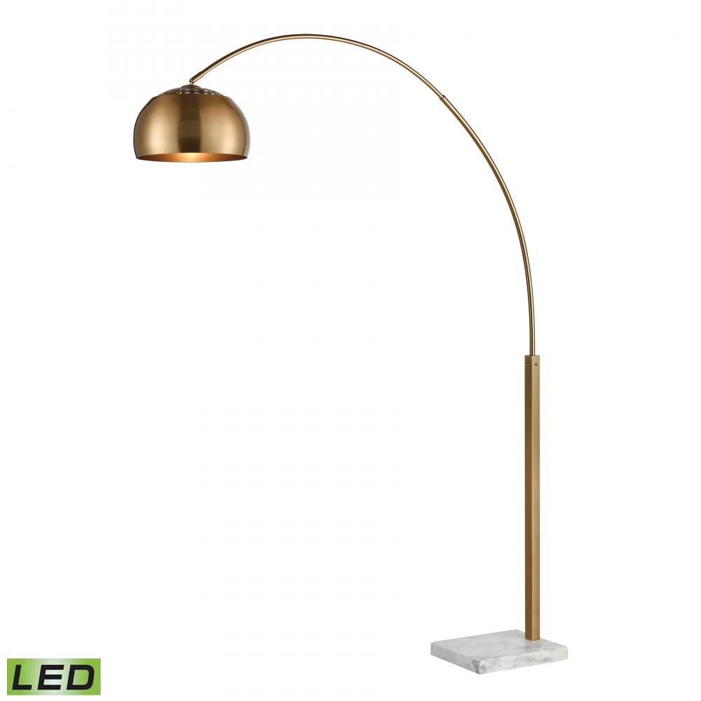 Solar Flair 77&#39;&#39; High 1-Light Floor Lamp - Aged Brass - Includes LED Bulb