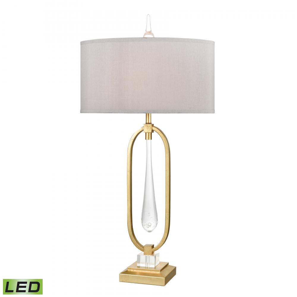 Spring Loaded 36&#39;&#39; High 1-Light Table Lamp - Gold Leaf - Includes LED Bulb