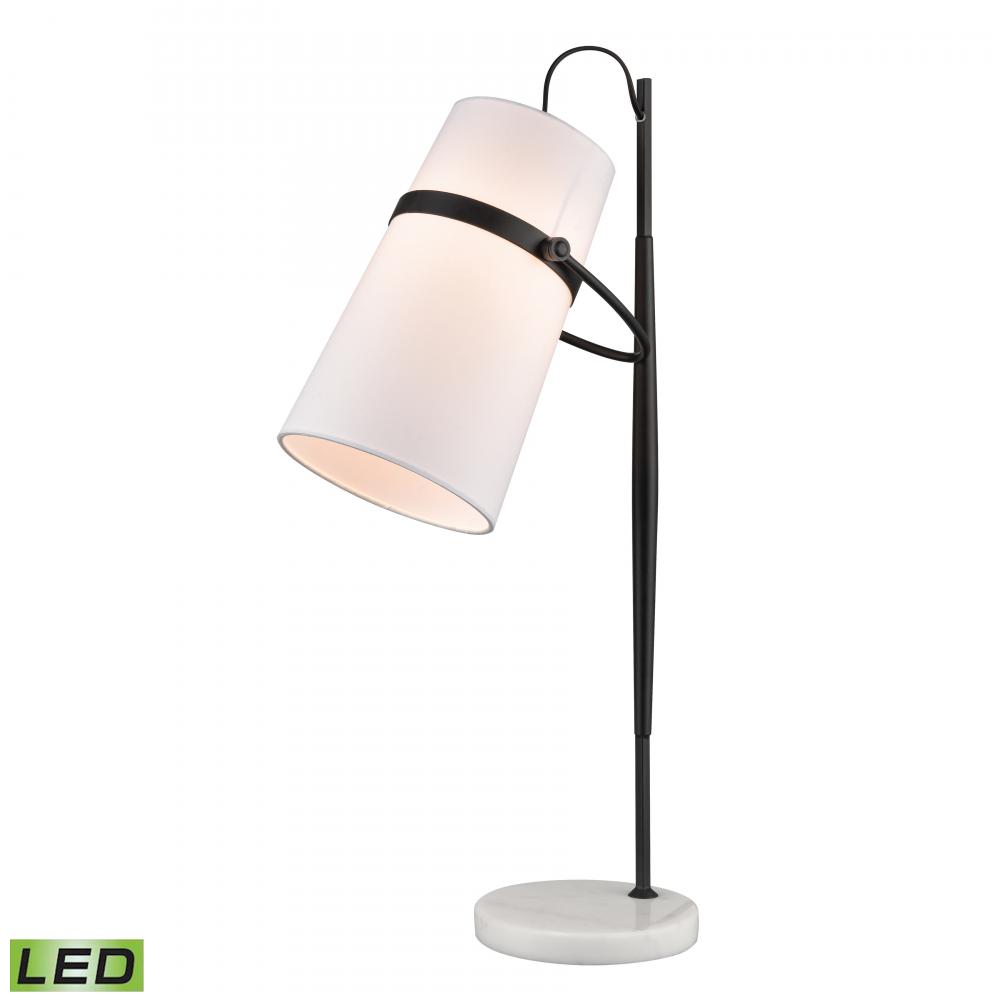 Banded Shade 28&#39;&#39; High 1-Light Desk Lamp - Matte Black - Includes LED Bulb