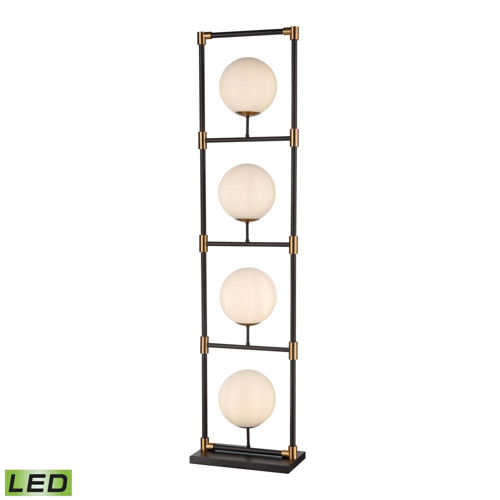 Career Ladder 59&#39;&#39; High 4-Light Floor Lamp - Matte Black - Includes LED Bulbs