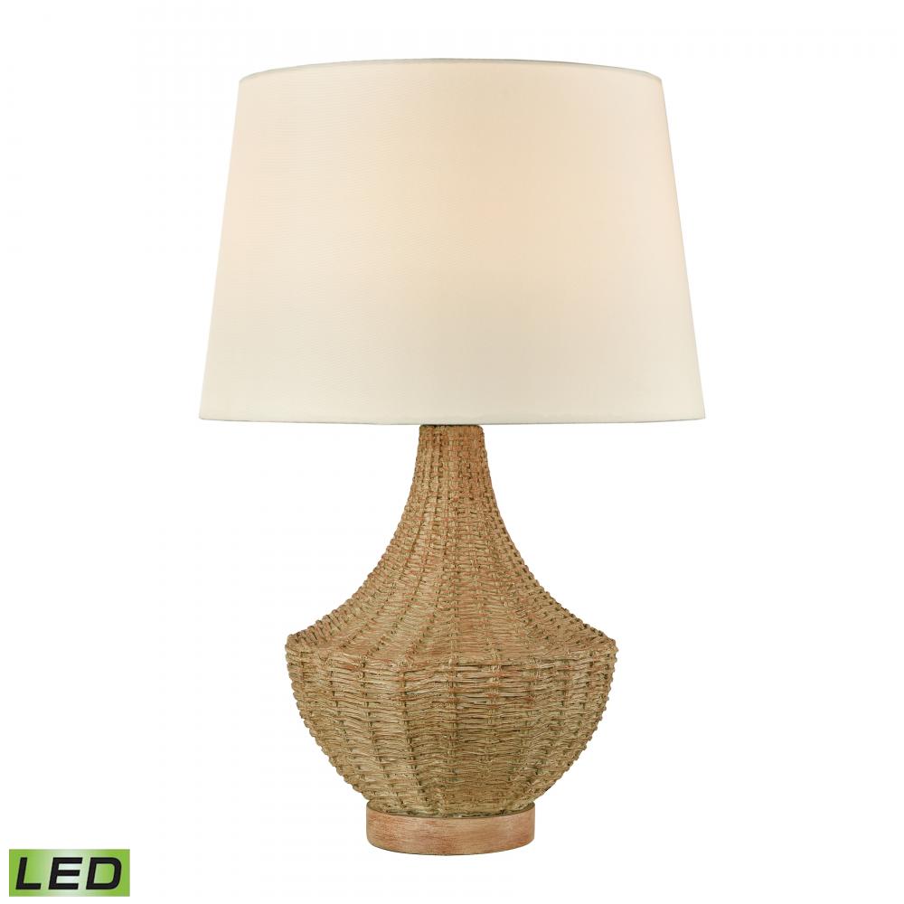 Rafiq 22&#39;&#39; High 1-Light Outdoor Table Lamp - Natural - Includes LED Bulb