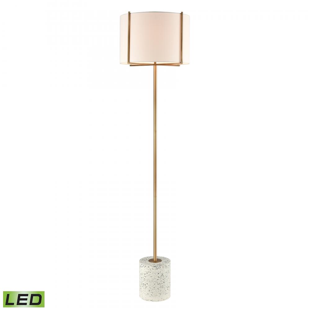Trussed 63&#39;&#39; High 1-Light Floor Lamp - White - Includes LED Bulb
