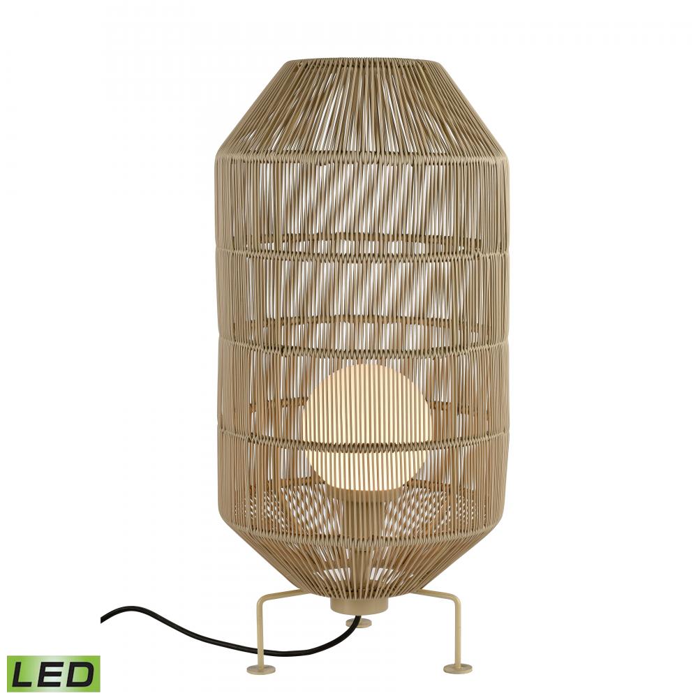Corsica 32&#39;&#39; High 1-Light Outdoor Floor Lamp - Beige - Includes LED Bulb