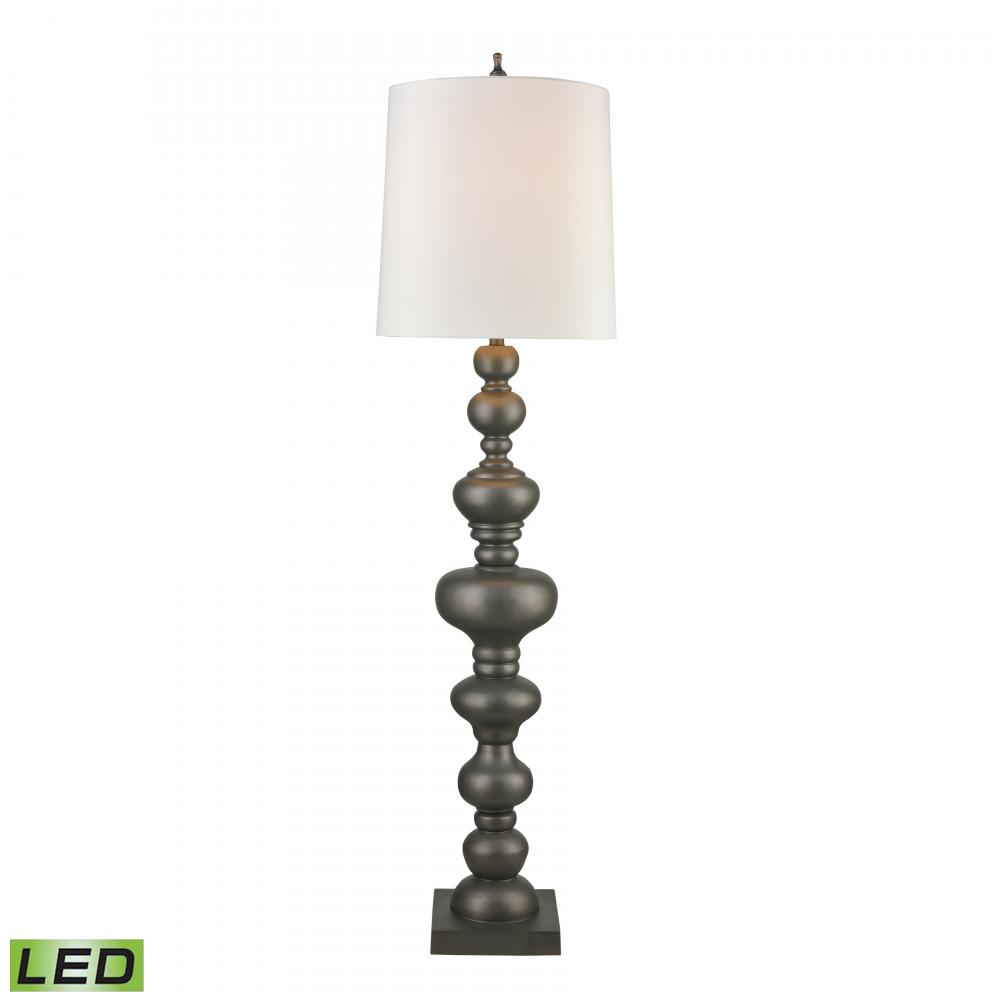Meymac 74&#39;&#39; High 1-Light Floor Lamp - Pewter - Includes LED Bulb