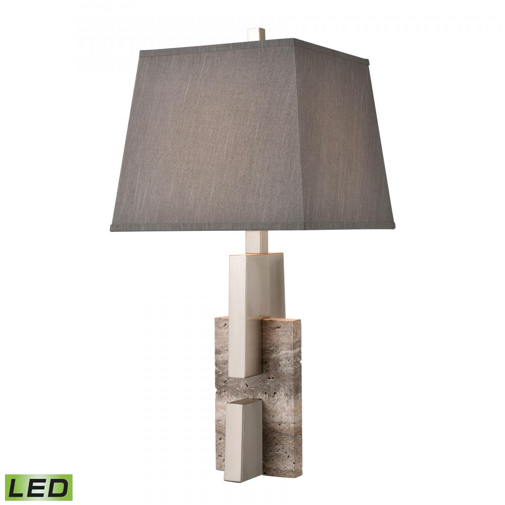 Rochester 32&#39;&#39; High 1-Light Table Lamp - Brushed Nickel - Includes LED Bulb