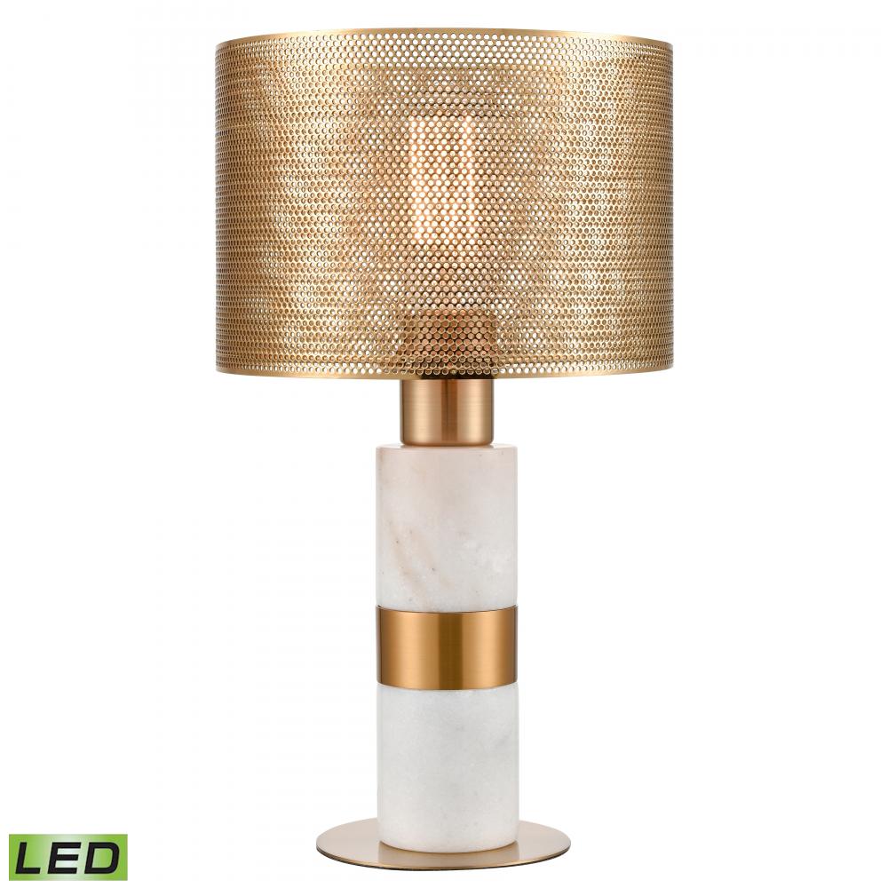 Sureshot 15&#39;&#39; High 1-Light Table Lamp - Aged Brass - Includes LED Bulb