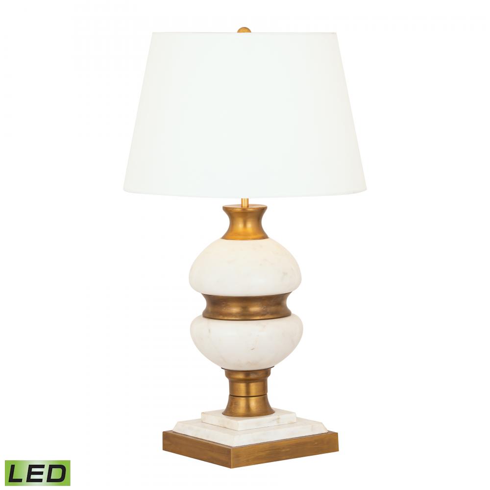 Packer 30&#39;&#39; High 1-Light Table Lamp - Aged Brass - Includes LED Bulb