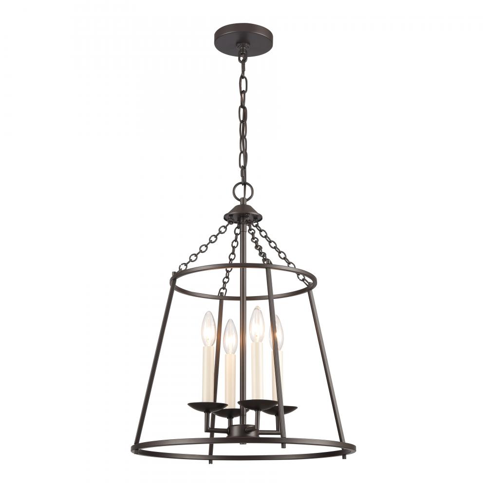 Joanie 17.25&#39;&#39; Wide 4-Light Pendant - Old Bronze