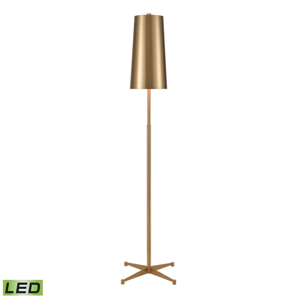 Matthias 65&#39;&#39; High 1-Light Floor Lamp - Aged Brass - Includes LED Bulb