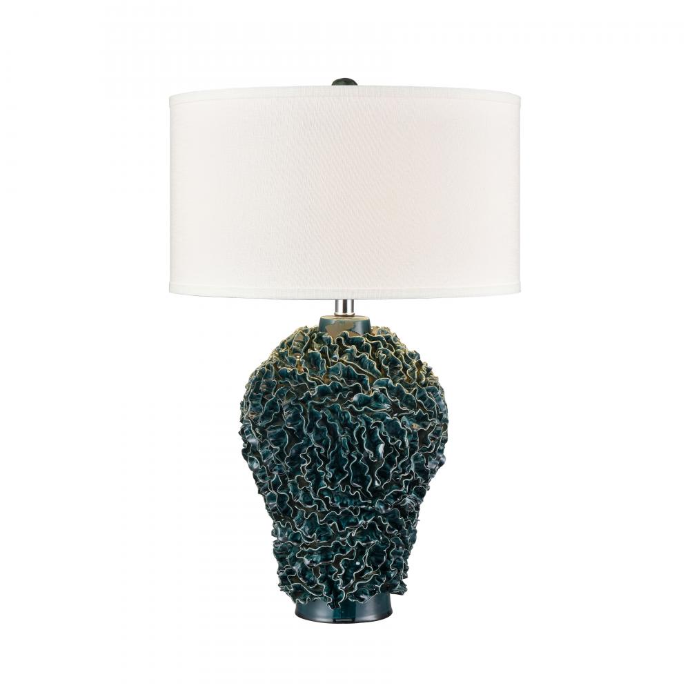 Larkin 27.5&#39;&#39; High 1-Light Table Lamp - Green Glaze - Includes LED Bulb