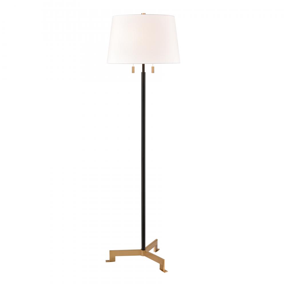 Hodges 62&#39;&#39; High 2-Light Floor Lamp - Matte Black