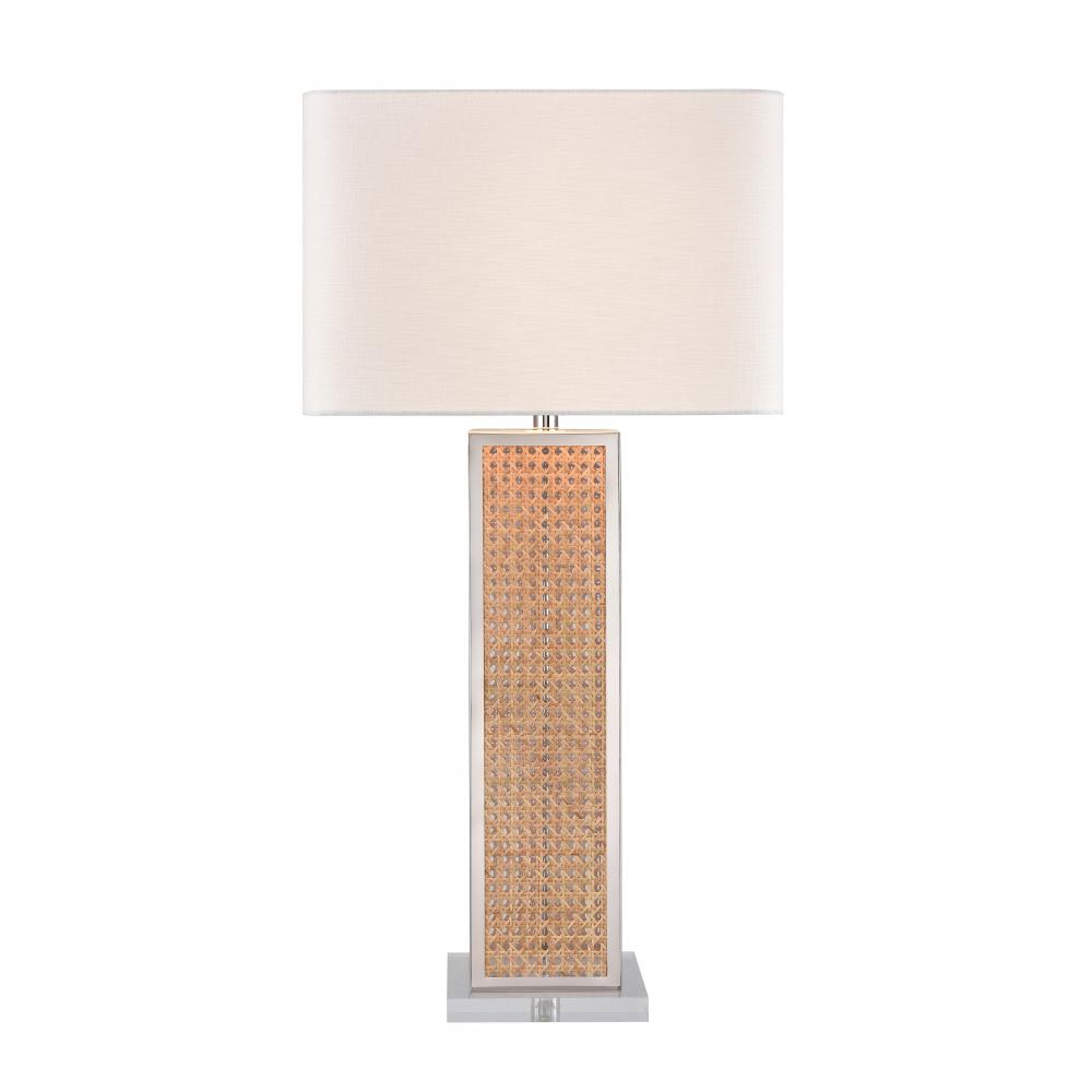 Webb 36&#39;&#39; High 1-Light Table Lamp - Natural with Polished Nickel