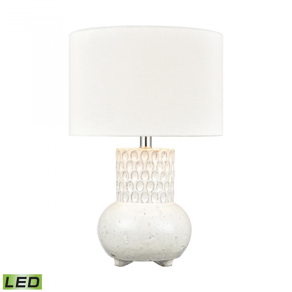 Delia 21&#39;&#39; High 1-Light Table Lamp - White - Includes LED Bulb