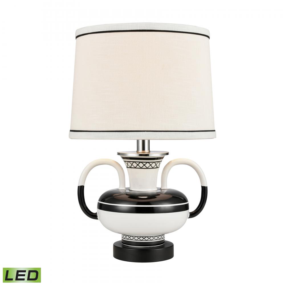 Luxor Gardens 18&#39;&#39; High 1-Light Table Lamp - White - Includes LED Bulb