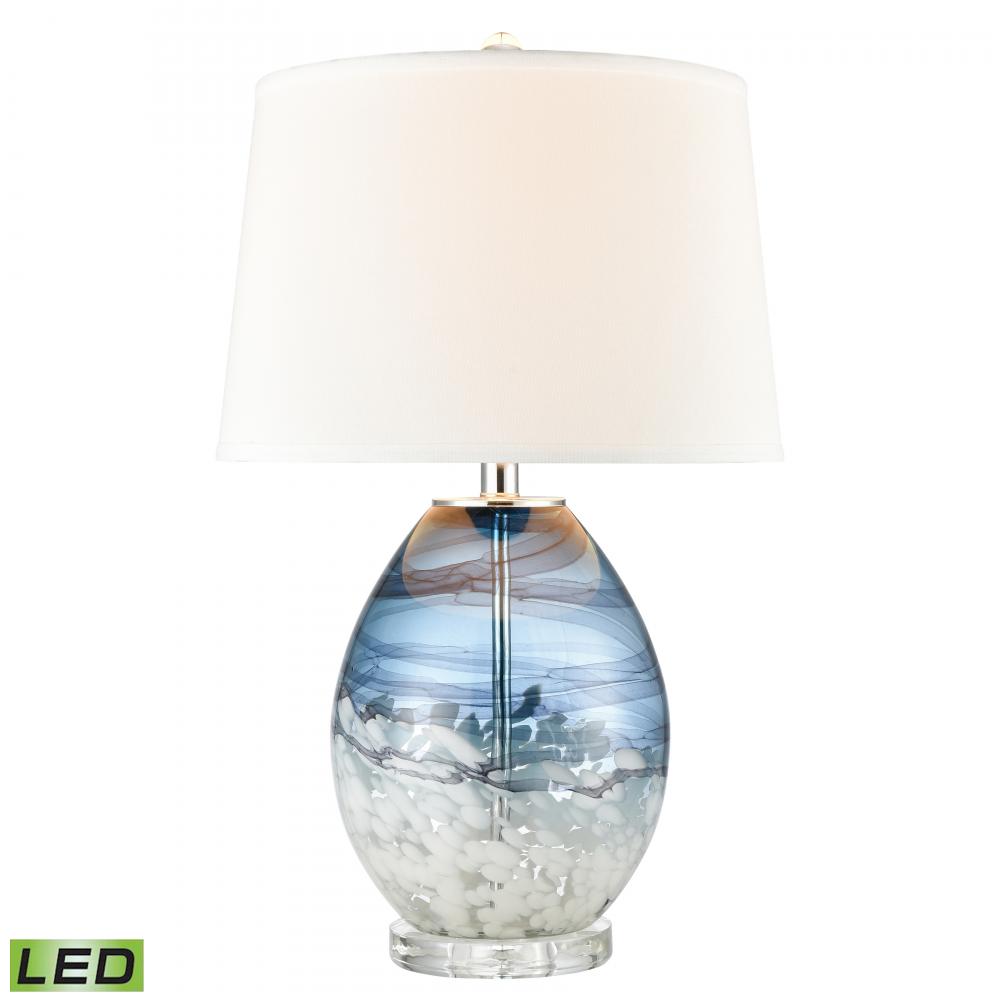 Livingstone 25&#39;&#39; High 1-Light Table Lamp - Blue - Includes LED Bulb