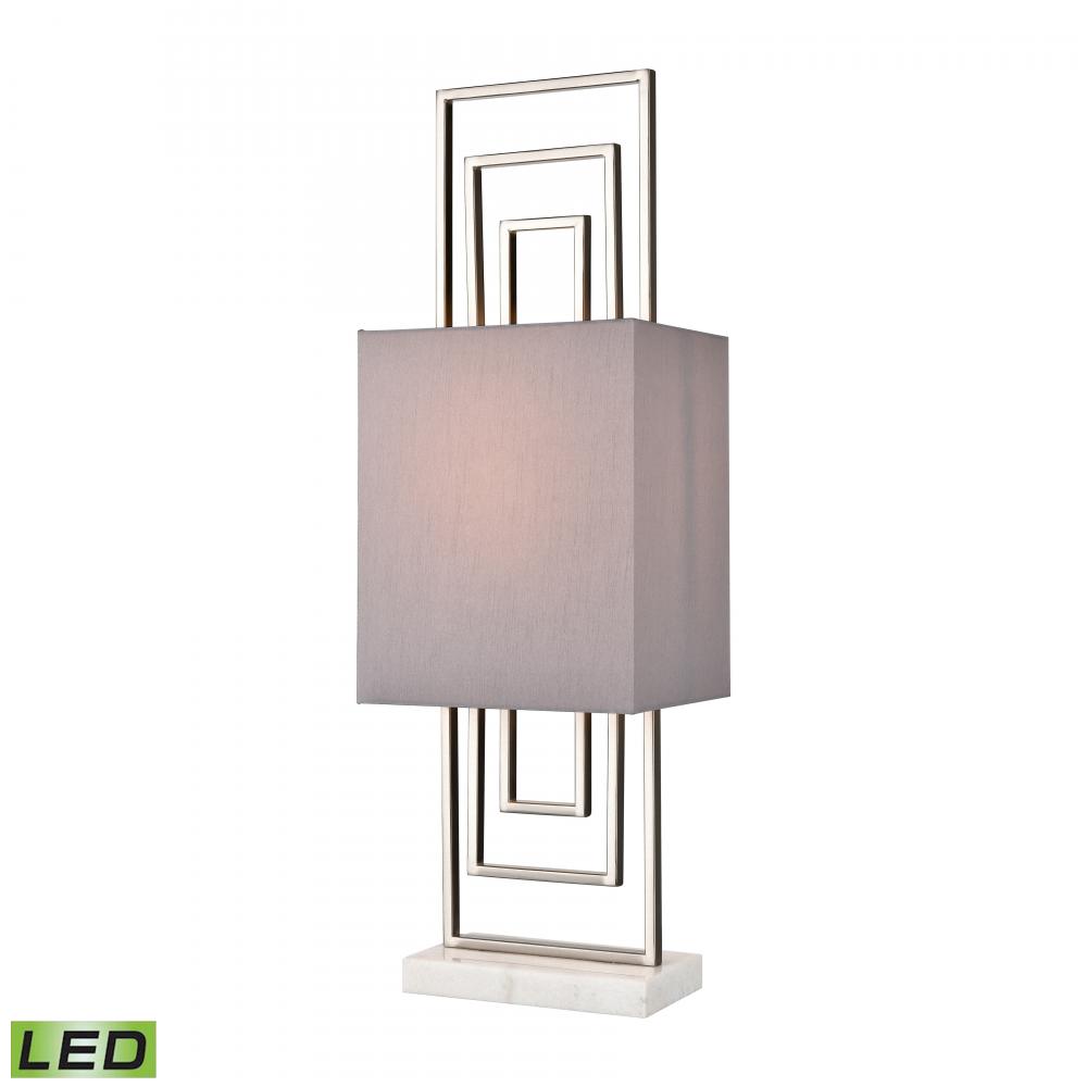 Marstrand 30&#39;&#39; High 1-Light Table Lamp - Satin Nickel - Includes LED Bulb