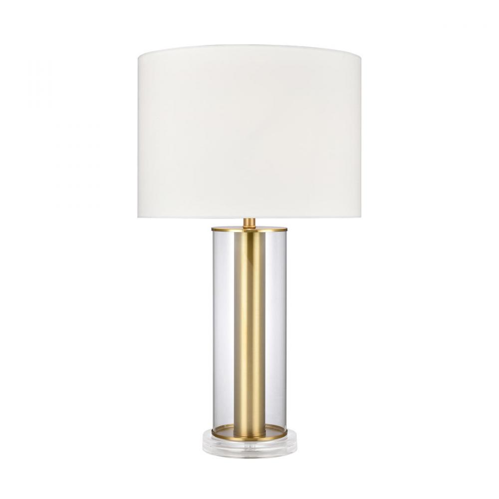 Tower Plaza 26&#39;&#39; High 1-Light Table Lamp - Clear