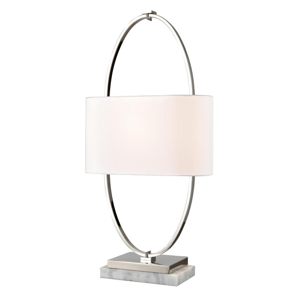 Gosforth 32&#39;&#39; High 1-Light Table Lamp - Polished Nickel