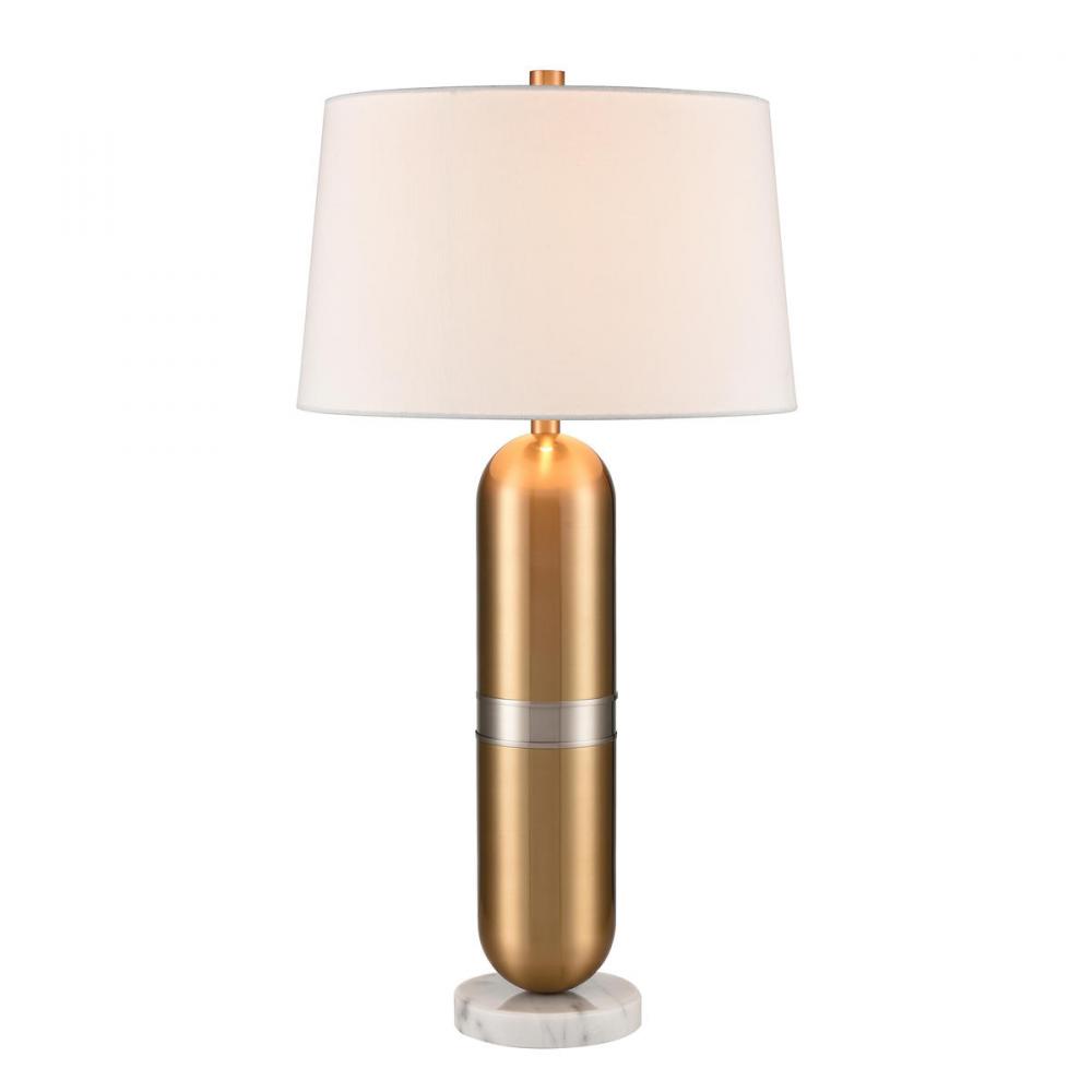 Pill 34&#39;&#39; High 1-Light Table Lamp - Aged Brass