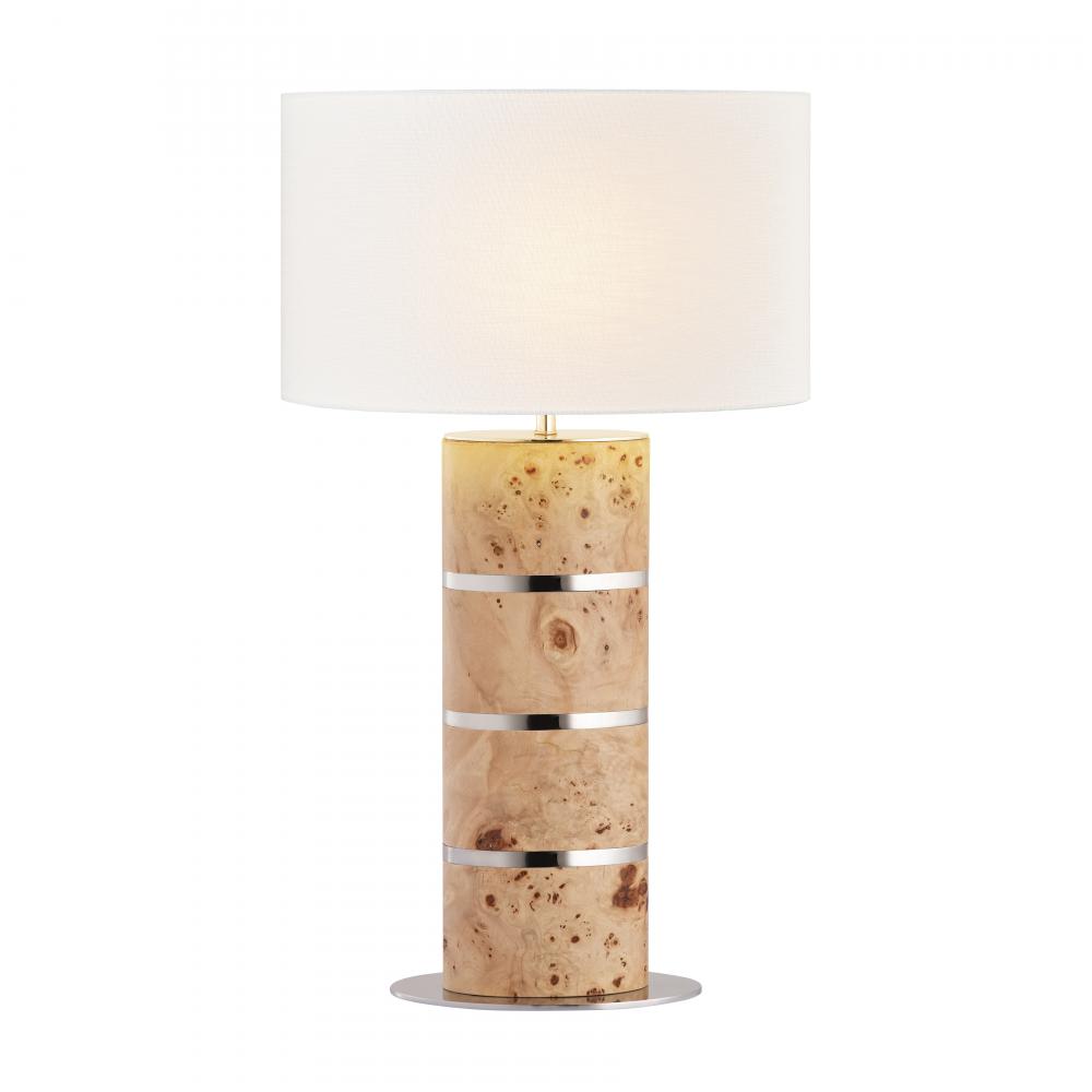 Cahill 28&#39;&#39; High 1-Light Table Lamp - Natural Burl - Includes LED Bulb