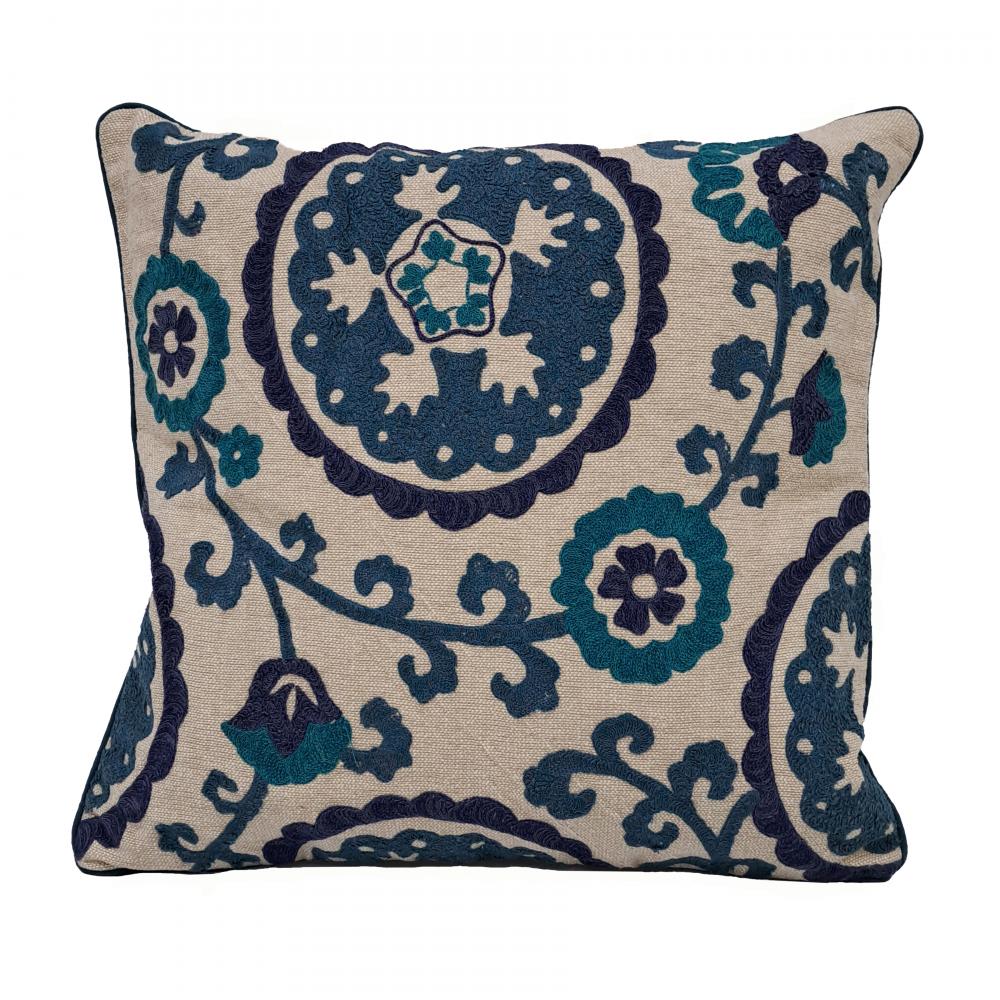 Blue Suzani 20x20&#39;&#39; Pillow - Blue