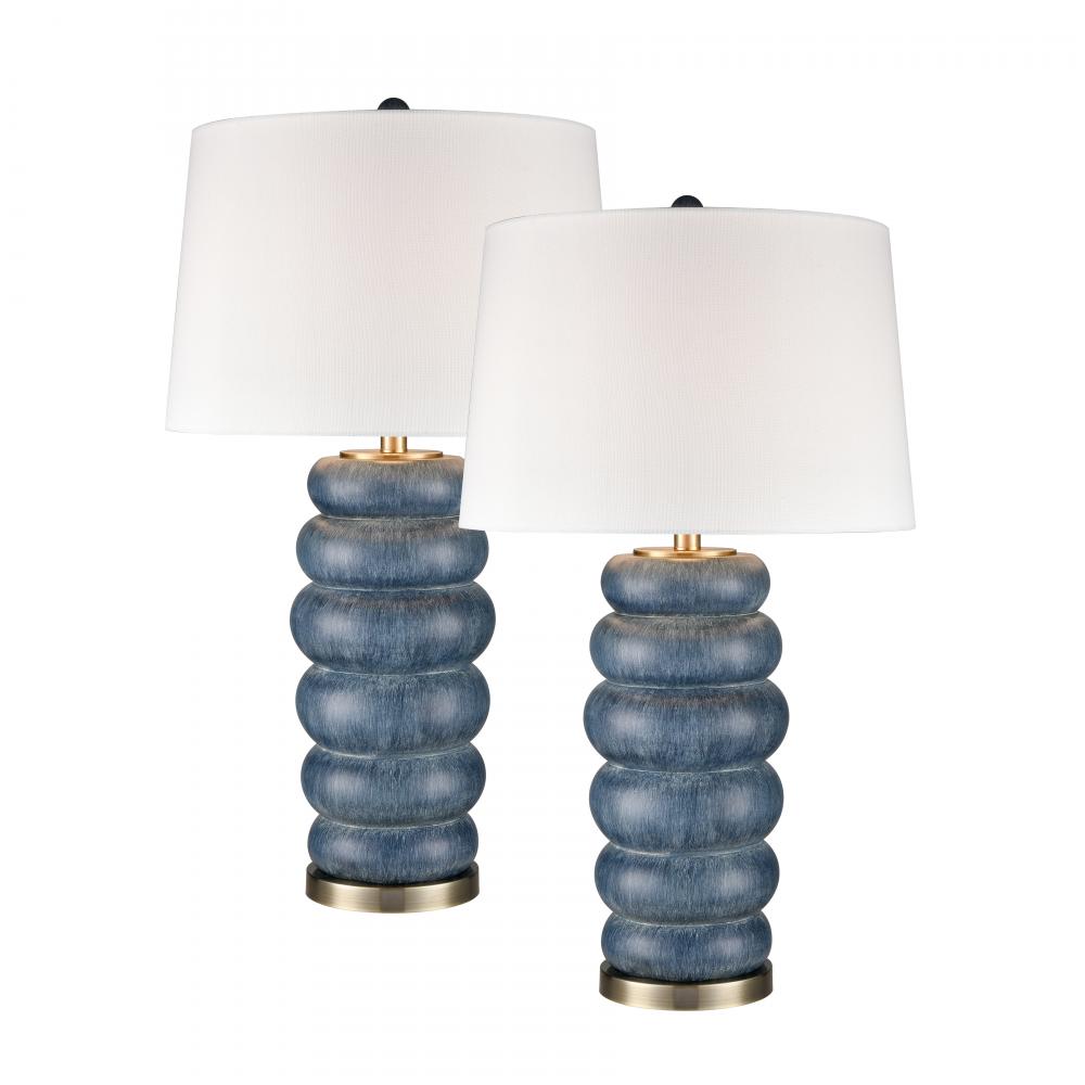 Barden 30&#39;&#39; High 1-Light Table Lamp - Set of 2 Blue