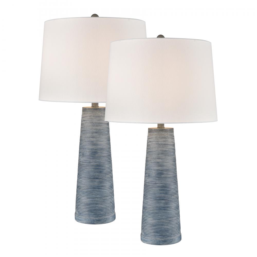 Kent 31&#39;&#39; High 1-Light Table Lamp - Set of 2 Dark Blue