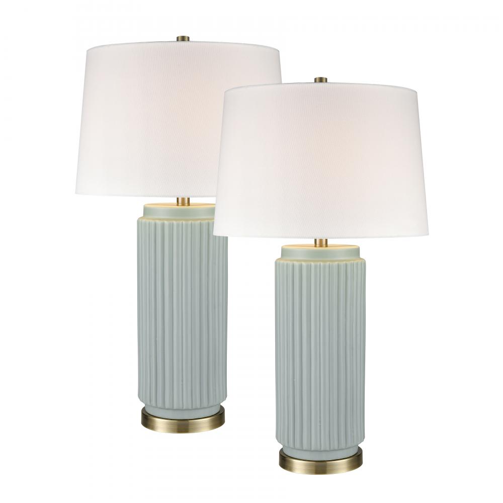 Knox 30&#39;&#39; High 1-Light Table Lamp - Set of 2 Light Blue