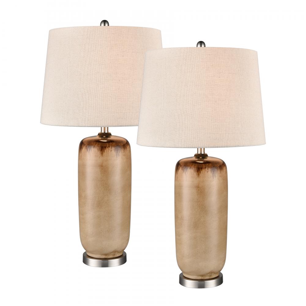 Bromley 32.5&#39;&#39; High 1-Light Table Lamp - Set of 2 Brown
