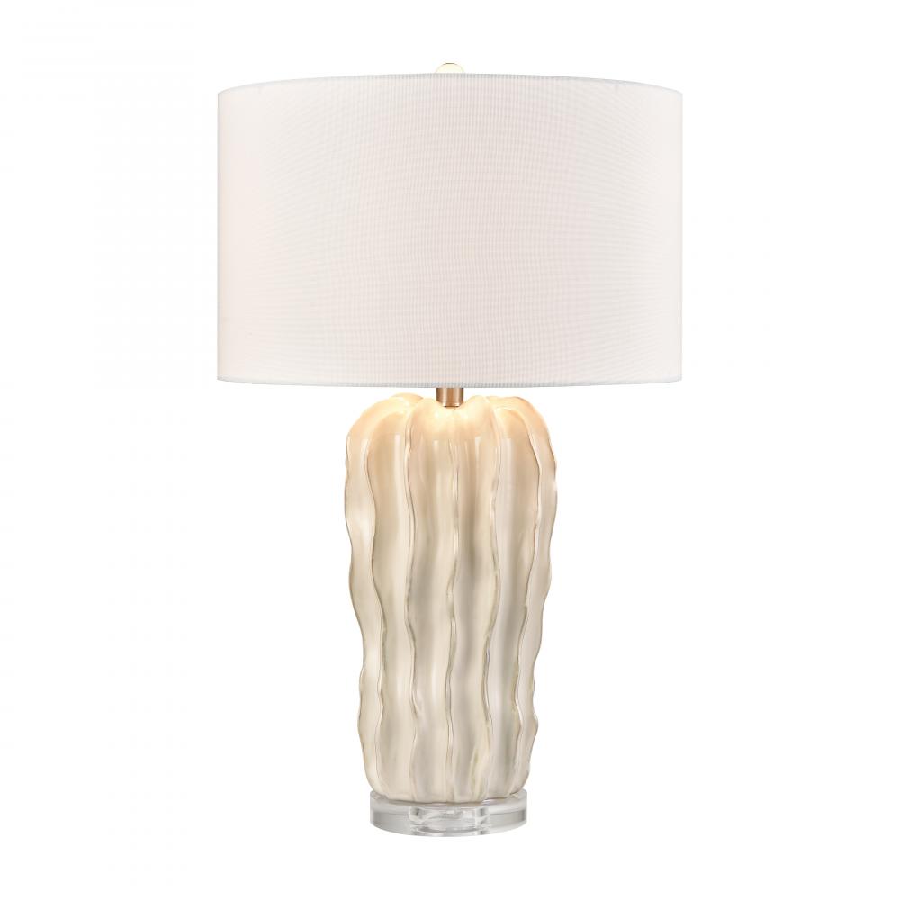 Genesee 27.5&#39;&#39; High 1-Light Table Lamp - White Glazed