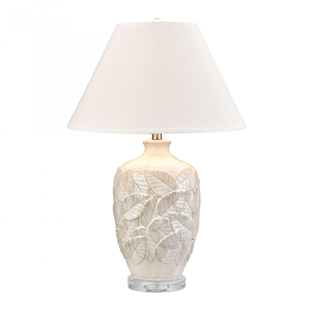 Goodell 27.5&#39;&#39; High 1-Light Table Lamp - White Glazed