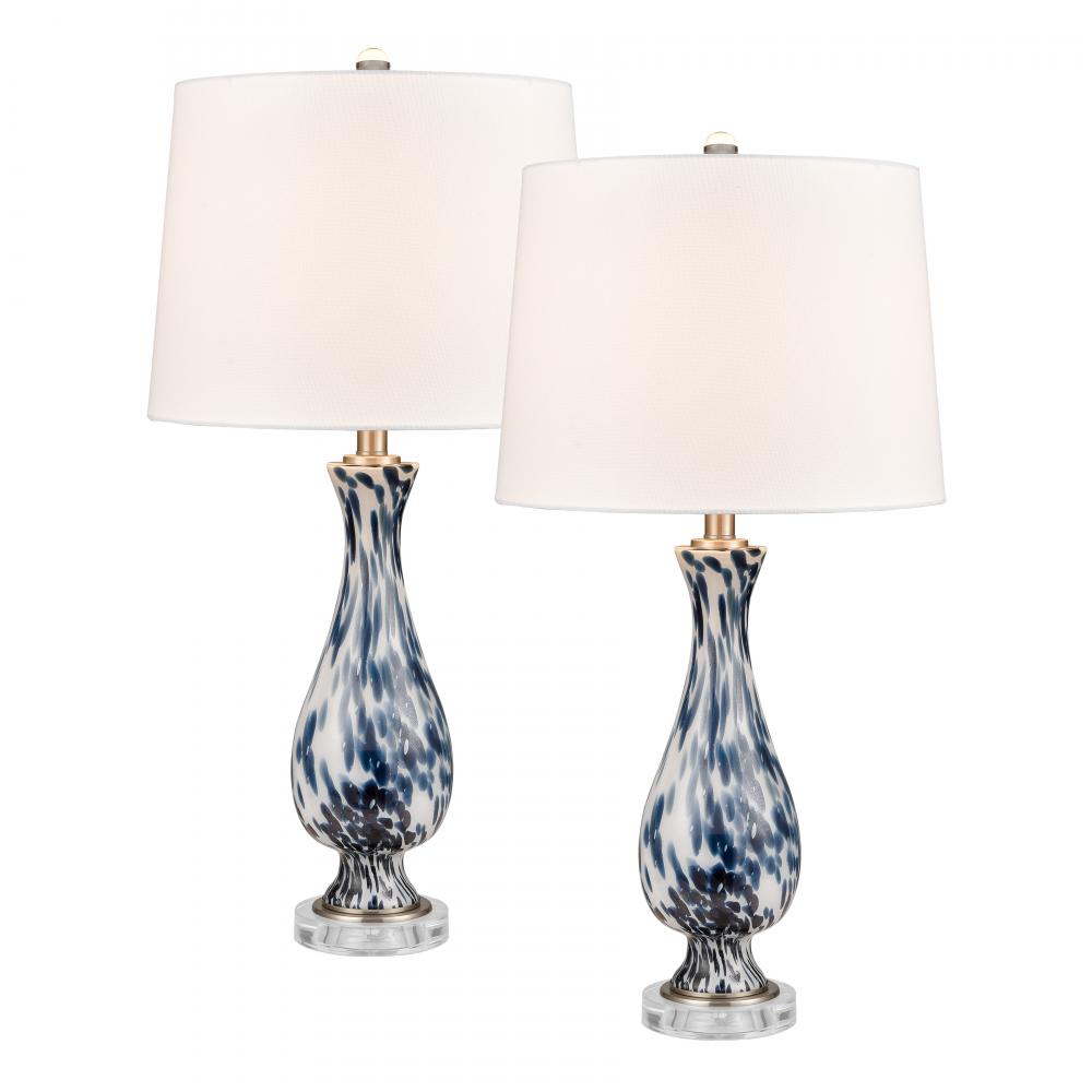 Cordelia Sound 30&#39;&#39; High 1-Light Table Lamp - Set of 2 Blue