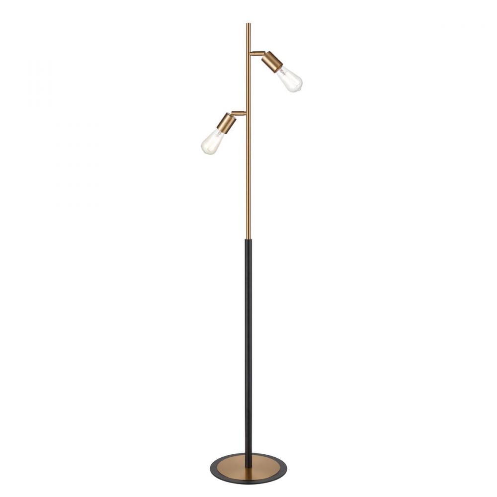 Kelston 62&#39;&#39; High 2-Light Floor Lamp - Matte Black