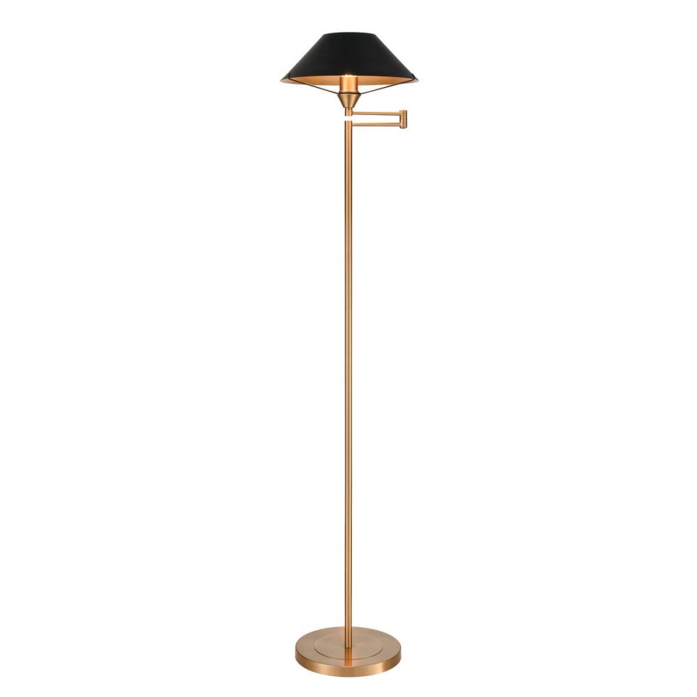 Arcadia 63&#39;&#39; High 1-Light Floor Lamp - Aged Brass